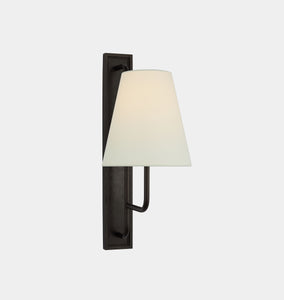 Rui Tall Sconce Aged Iron Linen