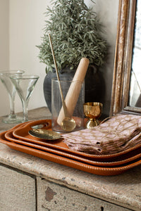 Leather Wrapped Tray